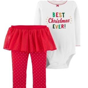 “Best Christmas Ever”🎄 Bodysuit & Tutu Leggings
